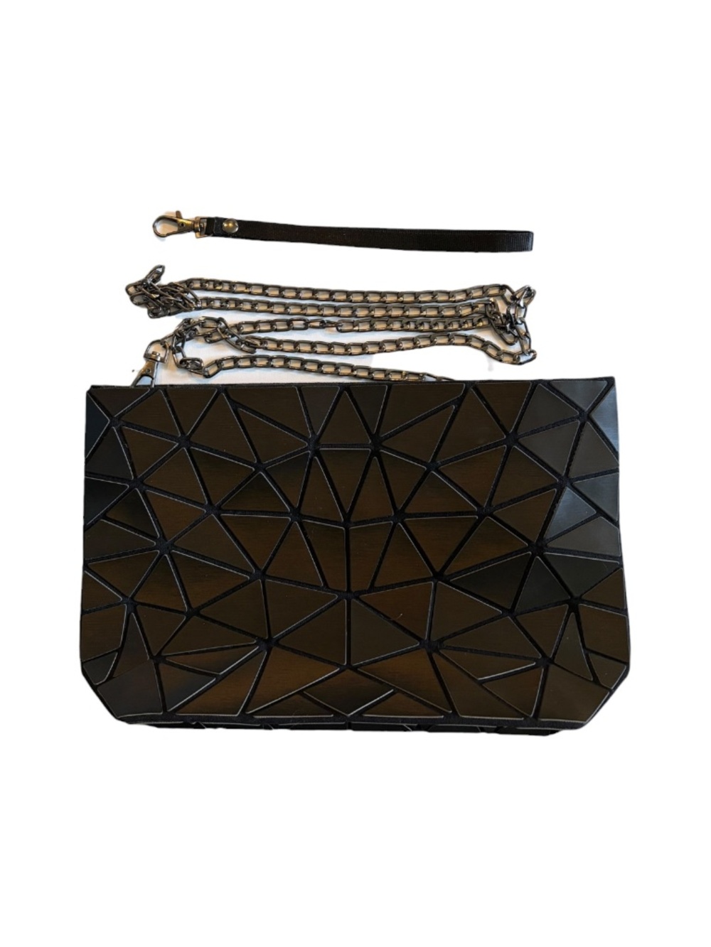 Patrizia Luca Black Geometric Crossbody Bag Convertible Clutch - Picture 5 of 9